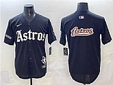 Men's Houston Astros Team Big Logo Black Gothic 'Houston Born Barrio Raised' Limited Stitched Jersey,baseball caps,new era cap wholesale,wholesale hats